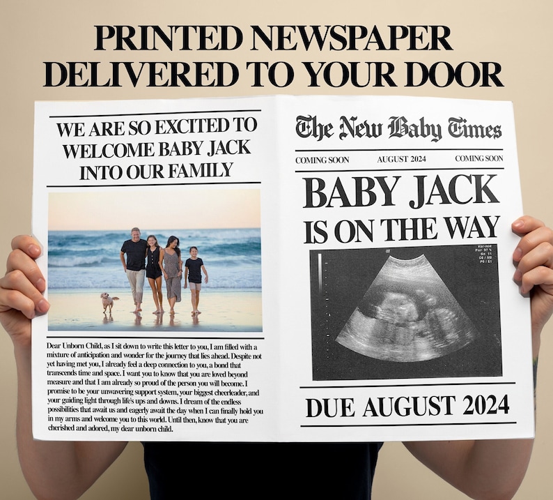 Baby Announcement Newspaper