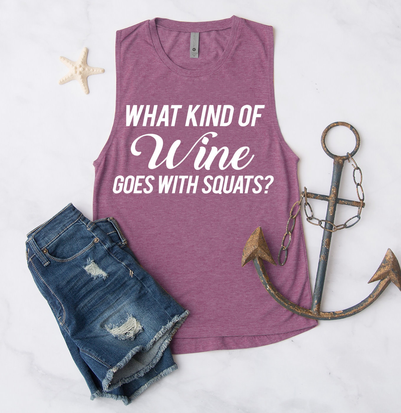 Yoga Shirt Squat Muscle Shirts Gym Shirt Funny Workout Tank Muscle Tank What Kind Of Wine Goes With Squats? Women's Workout Shirt