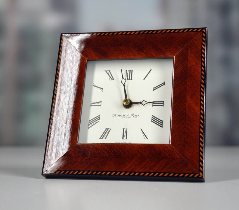 Mission Style Desk Clock Addison and Ross Wood Desk Clock Etsy