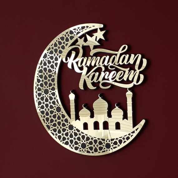 Ramadan Kareem Islamic Wall Art Wooden & Acrylic Islamic Etsy
