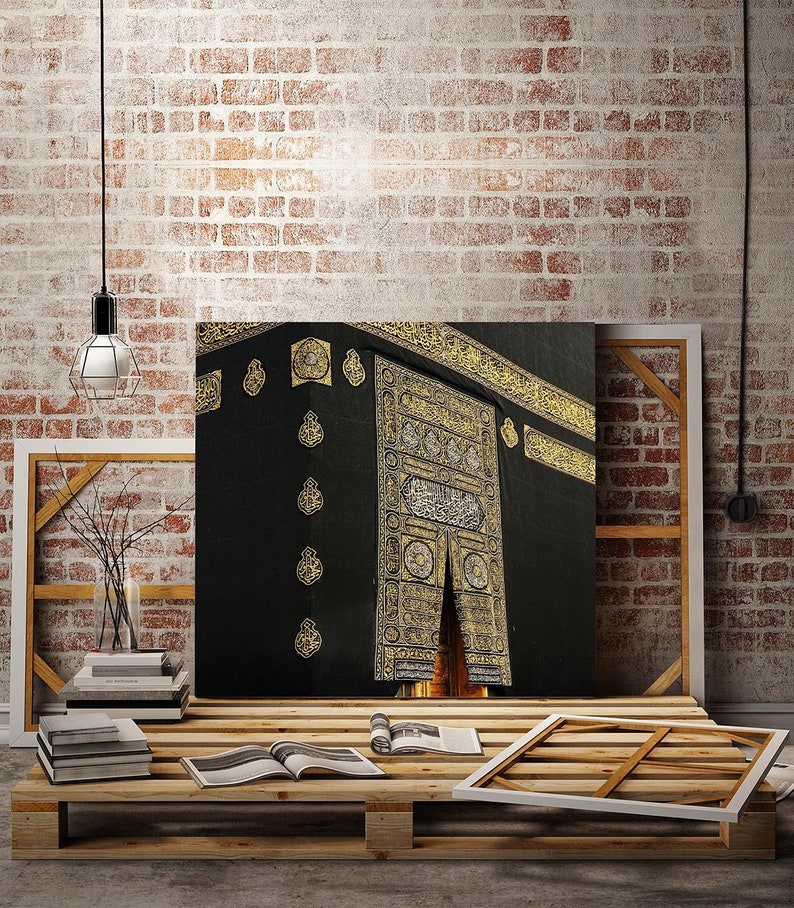 Kaaba Gate Canvas Print Wall Art Decor Islamic Wall Etsy