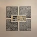 4 Quls Kufic Islamic Wall Art, Islamic Gifts, Ramadan Decor, Surah Ikhlas, Kafirun, Falaq, Nas Kufic Islamic Decor, Ramadan Decoration, Eid 