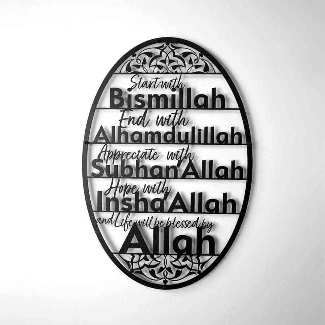 Start With Bismillah End With Alhamdulillah Appreciate Subhanallah Hope 