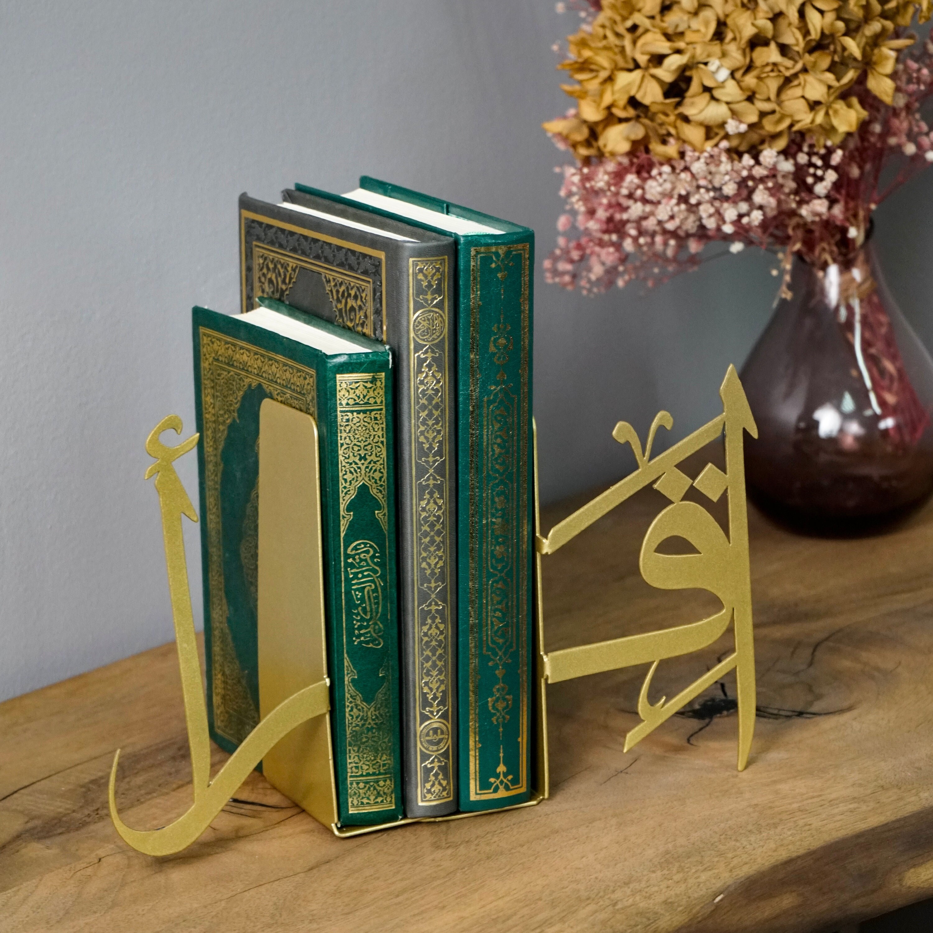 Book Ends Gold Bookends Heavy Duty Decorative Bookends To Holders Books Unique Modern Book End Metal Book Stoppers For Shelves Office Decor Homebook Holders Nonskid Gold