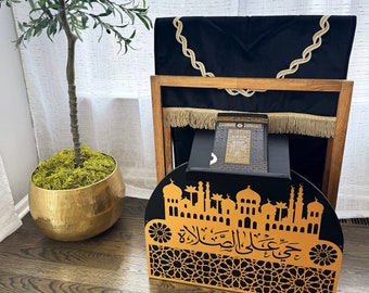 Prayer Rug Stand Quran Holder Islamic Home Decoration Prayer Mat Storage Prayer Room Organizer Eid Mubarak Muslim Gift