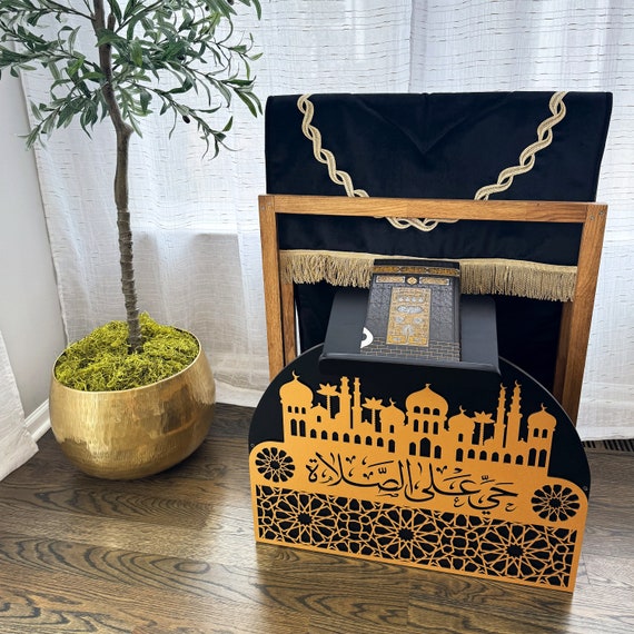 Prayer Rug Stand Quran Holder Islamic Home Decoration Prayer Mat Storage Prayer Room Organizer Eid Mubarak Muslim Gift