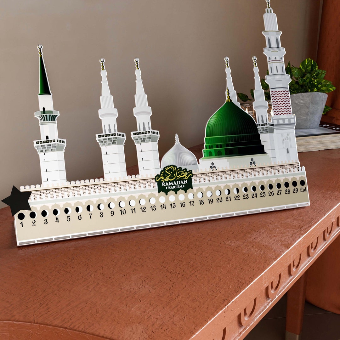 Ramadan Calendar Ramadan Decoration for Table Masjid an Nabawi Design