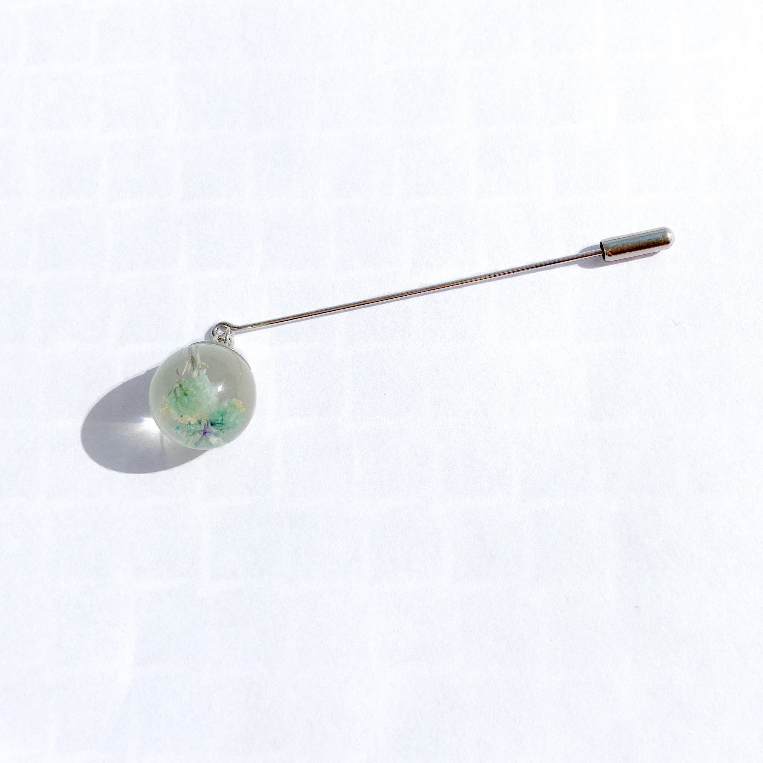 Real Blue Flower Badge With Pressed Flower Gift for Her in Etsy