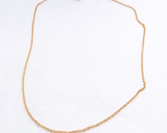 Double clasp chain necklace in gold color stainless steelwith customizable length for women and men