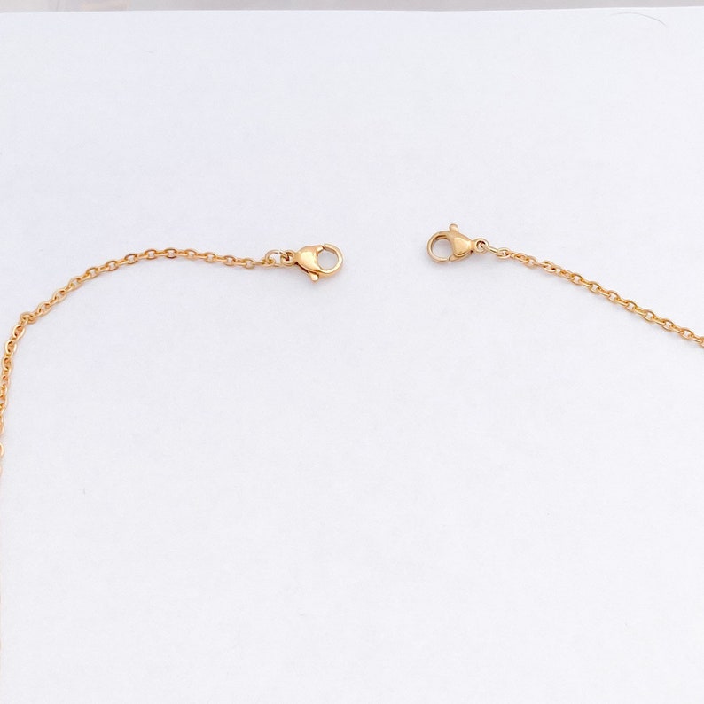 Double Clasp Chain Necklace in Gold Color Stainless Steelwith Etsy