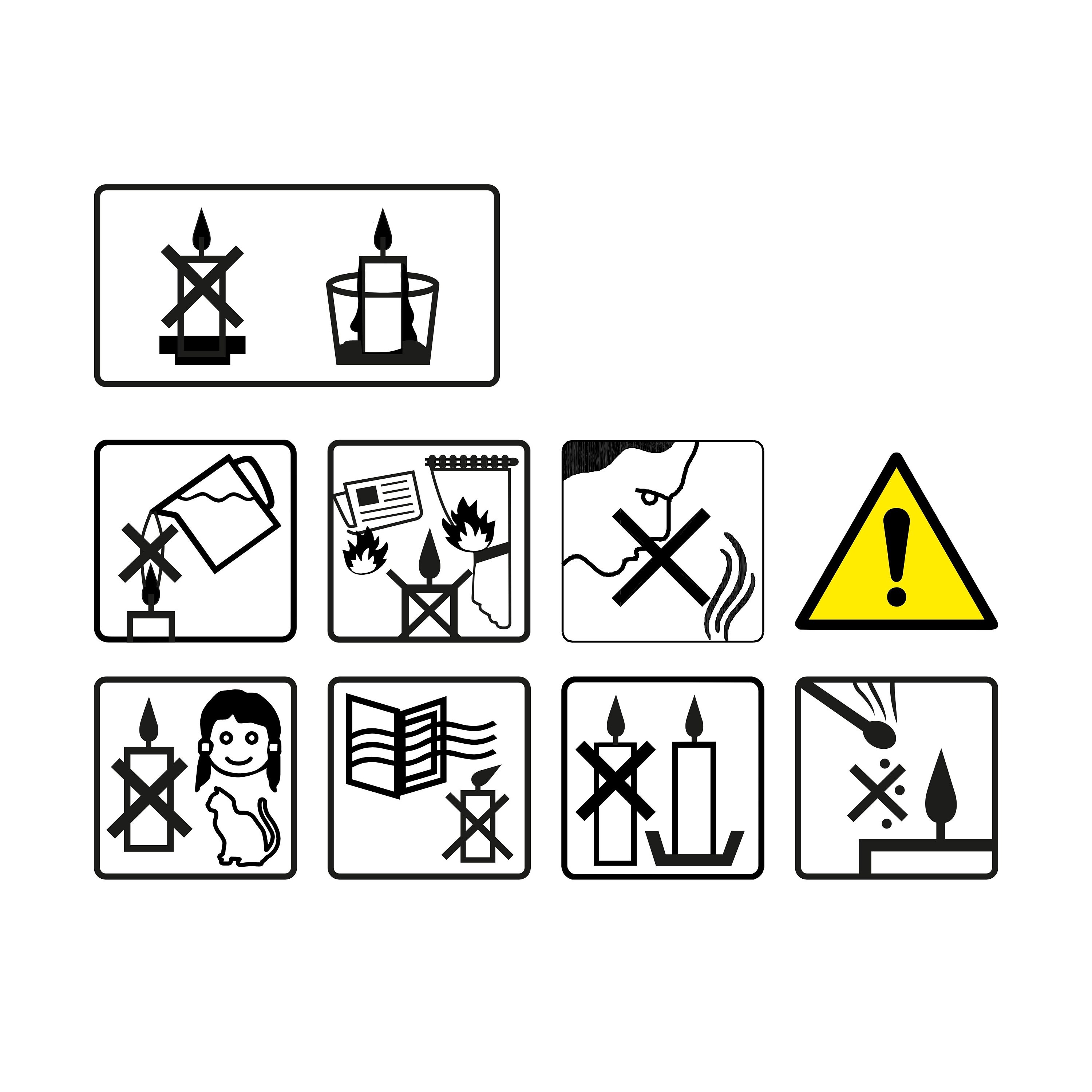 Editable Candle Warning Label Template Custom Icons Etsy Canada