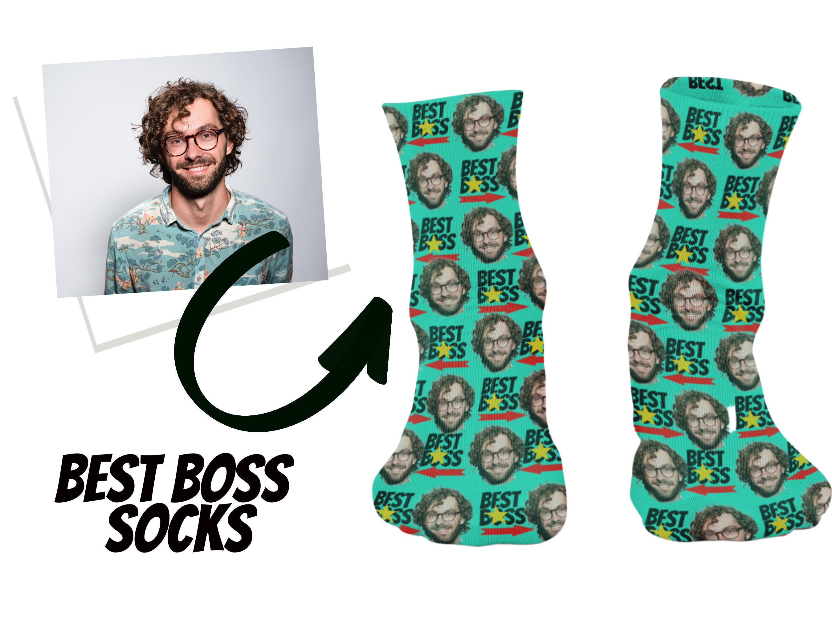 Best Boss Socks Custom Gift for Boss Best Boss Ever Funny Etsy