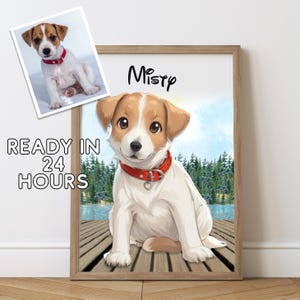 Cartoon Dog Portrait, Pet Cartoon, Cartoon Pet Portrait, Custom pet drawing, Cat Cartoon, Dog Cartoon, Pet Portrait, Cartoon Pet