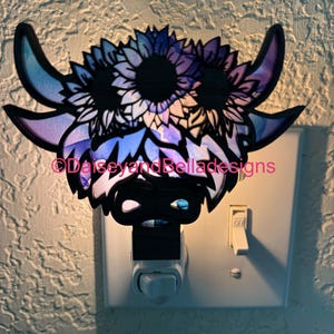 Highland cow-  night light with  free shipping