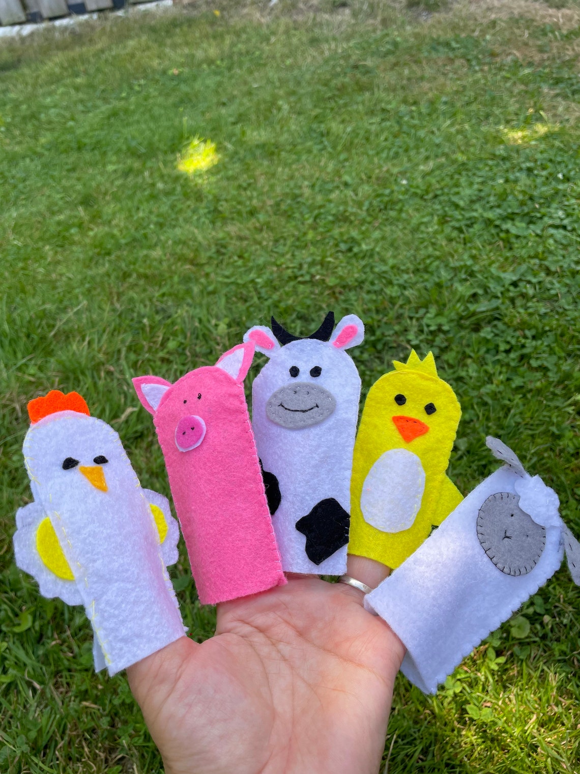 Farm Animals Finger Puppets Pretend Play Quiet Play Time Etsy Canada