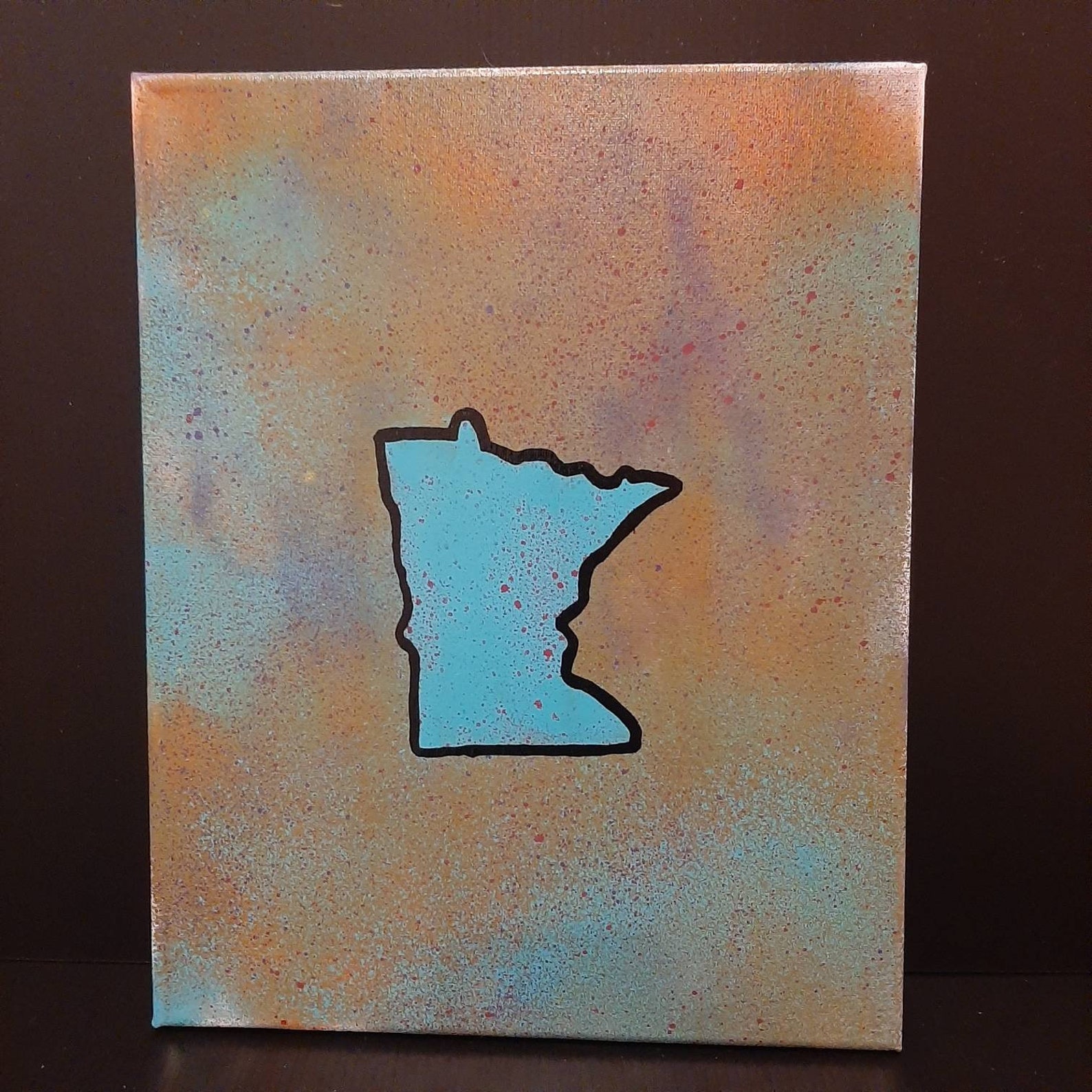 Blue With Black Outline Minnesota State Logo | Etsy