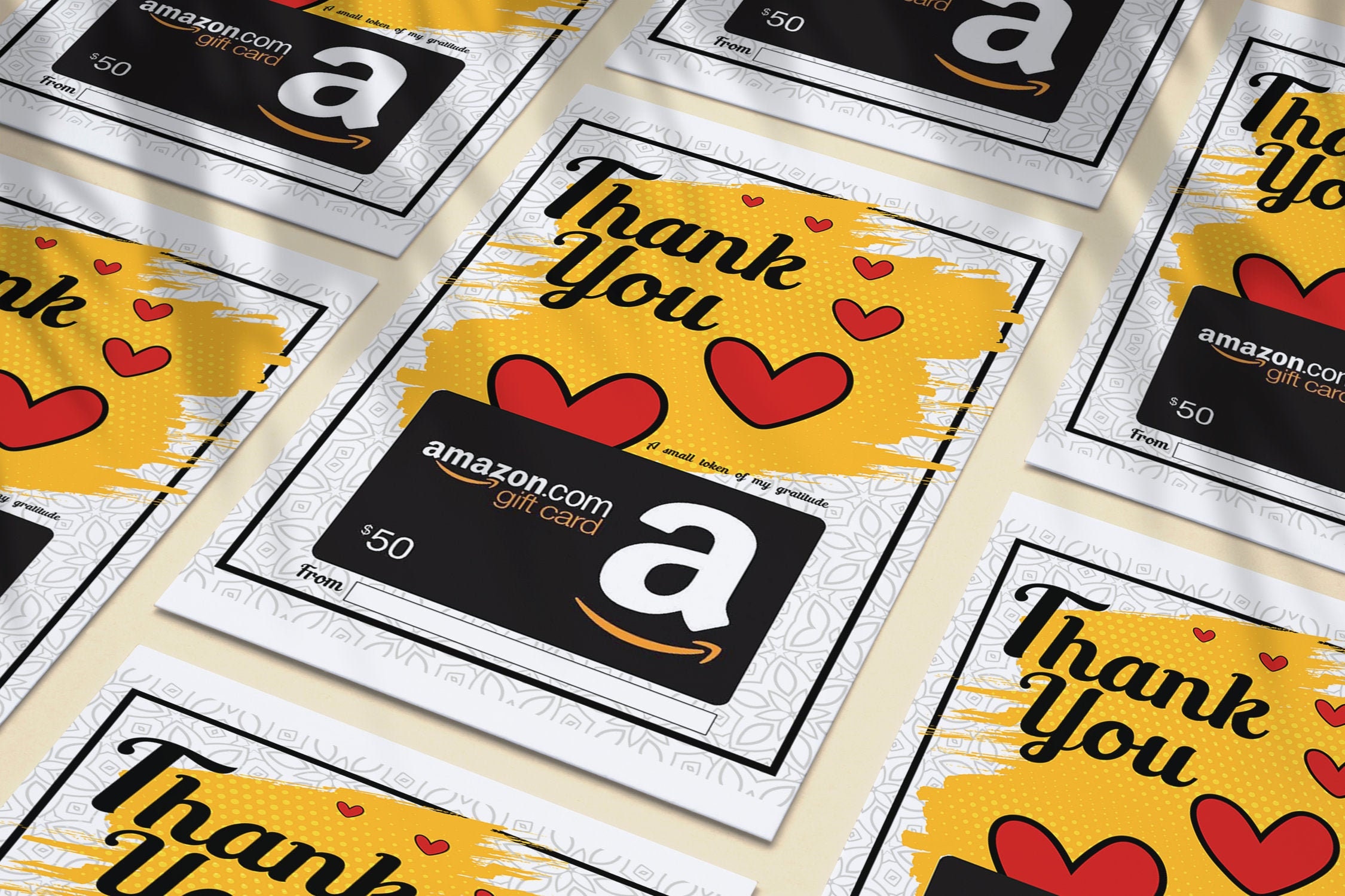 Printable Thank You Amazon Gift Card holder for all occasions Etsy