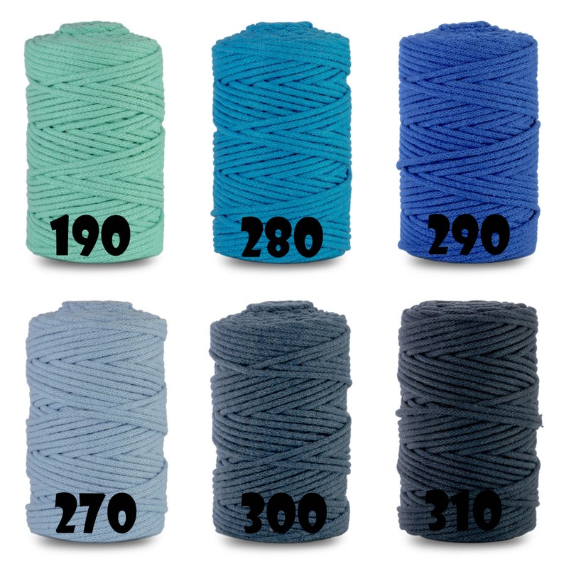 Cotton Cord 5mm/100m/100 Macrame Cord Crochet Cord Yarn Etsy