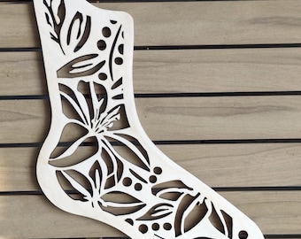 Personalisierte Holzsocken Blocker: Strickwerkzeug Geschenk