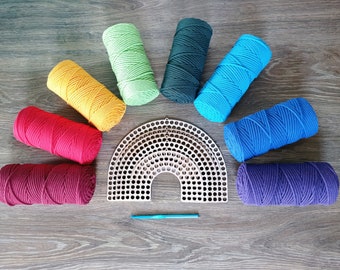 Plywood rainbow for crochet wall decor 6 sizes