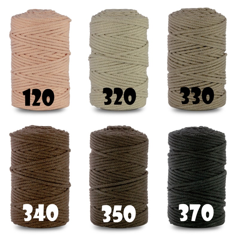5mm/100 Cotton Cord 100m Macrame Cord Crochet Cord Yarn Etsy