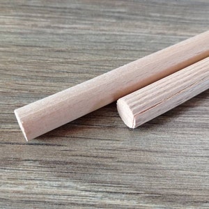 5 pieces Wooden Dowels for Macrame Wall Hanging 1/4 7/16 9/16 5/8 23/32 image 9