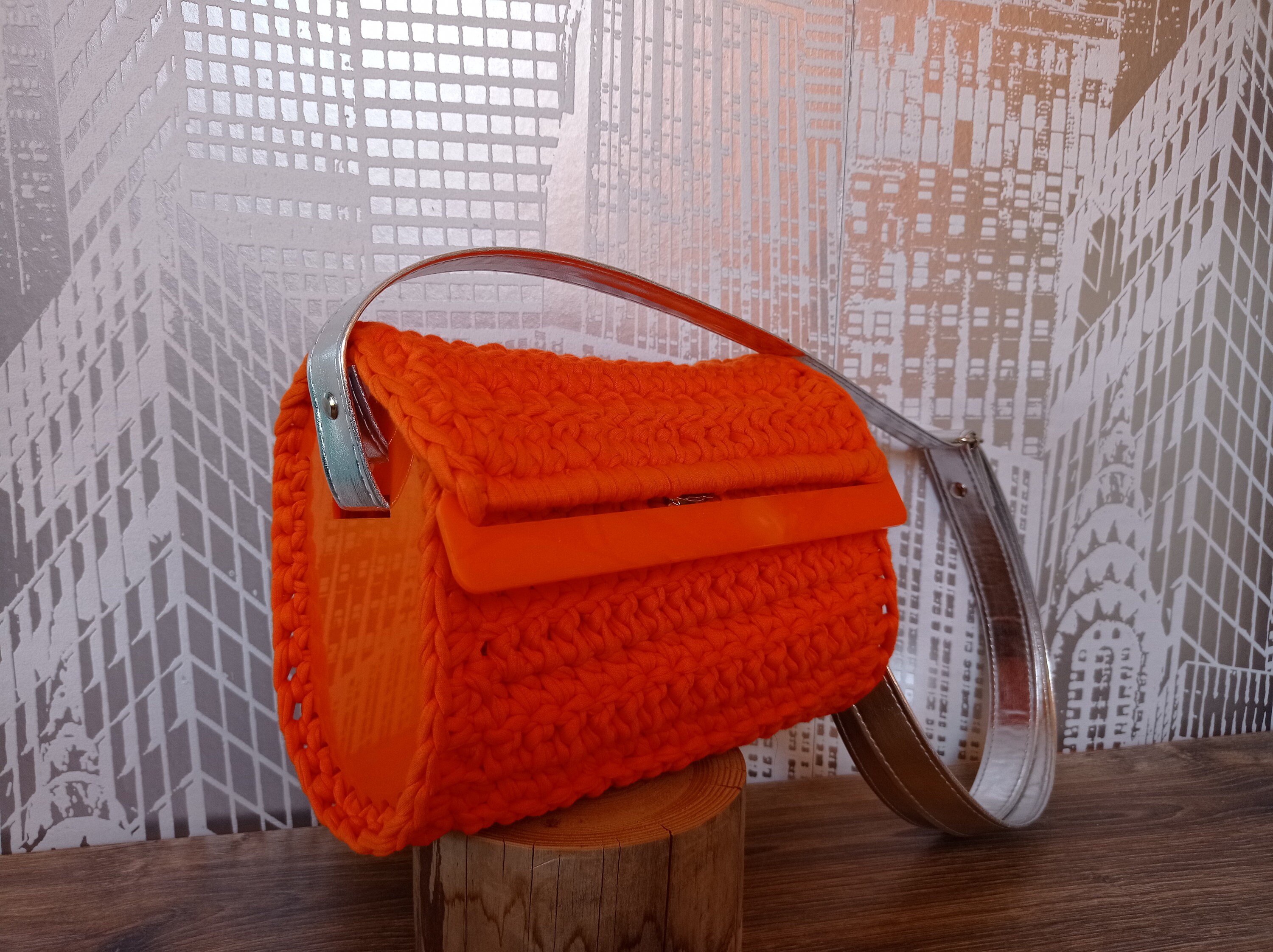 BLPRKOT Kit Base Per Borsa All'Uncinetto In Pelle Bianca - 4 Fondi Ovali Con Fori, Manici In Legno E Bottoni Magnetici - 2