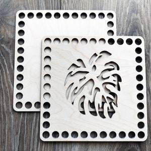 Wooden square bottoms for Craft DIY, Wood base, Crochet basket base, Wooden base, Crochet basket bottom, knitting bottom