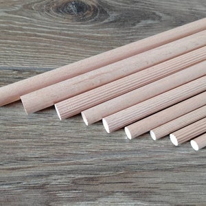 5 pieces Wooden Dowels for Macrame Wall Hanging 1/4 7/16 9/16 5/8 23/32 image 3