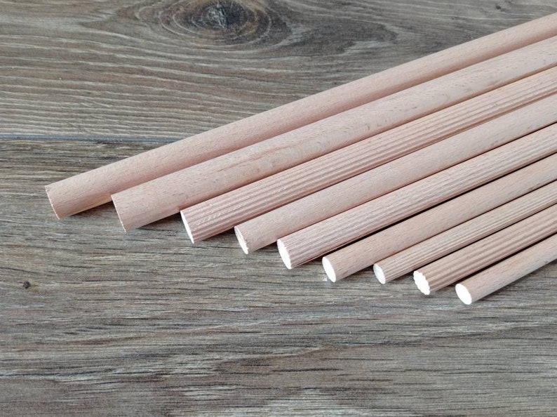 5 pieces Wooden Dowels for Macrame Wall Hanging 1/4 7/16 9/16 5/8 23/32 image 3