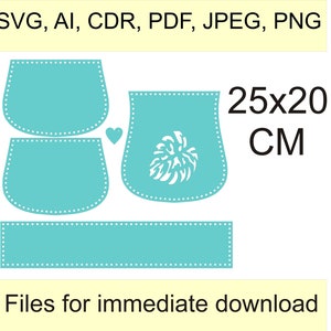 File svg, ai, cdr, pdf,jpeg, png for cutting out the base from FELT  for crochet bag