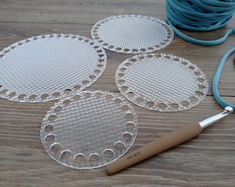 Plexiglas floor for crochet baskets in for Craft DIY, acrylic base, Crochet basket base, acryli base, Crochet basket bottom, knitting bottom