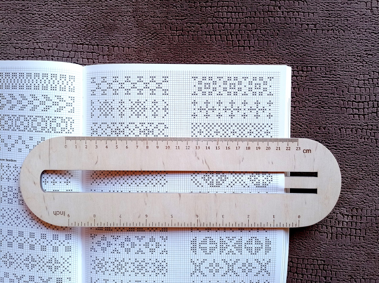 Wooden Jacquard Ruler Diagram Reading Aid Knitting Ruler - Etsy