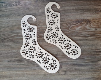 Personalized Wooden Sock Blockers: Knitting Tool Gift
