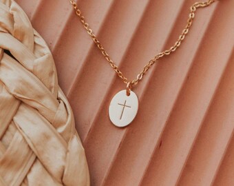 Tiny Cross Pendant Necklace, Dainty Cross Necklace, Meaningful Christian Jewelry, John 3:16, Christian Apparel, Faith Necklace, Baptism Gift