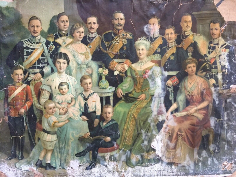 GERMAN ROYAL FAMILY Portrait Early 1900s Very Rare Etsy
