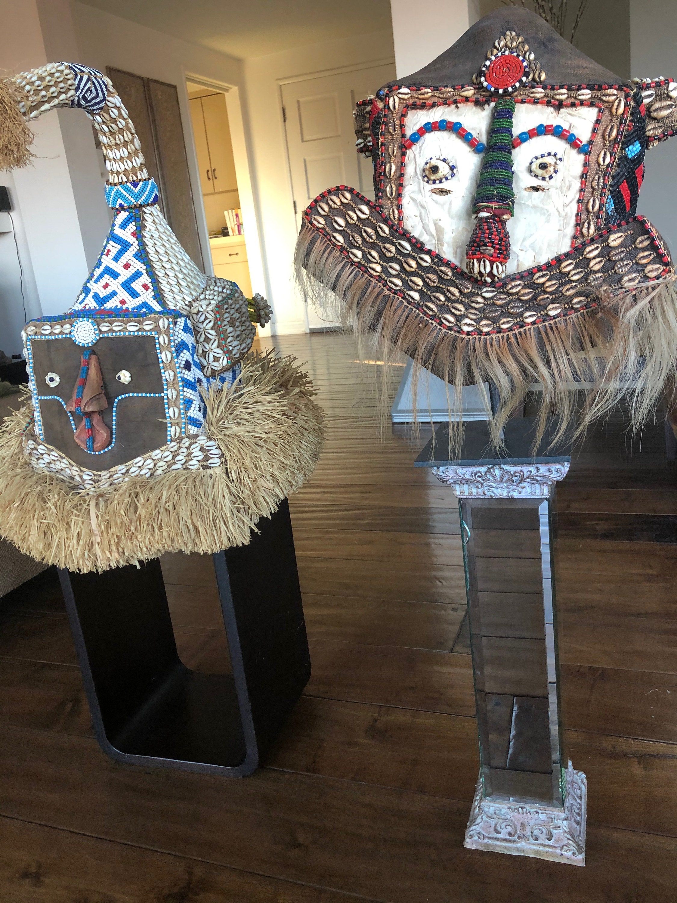 3 Display Stands for African Masks Etsy