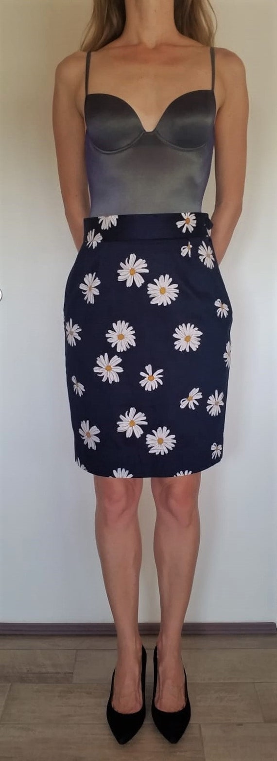 1990’S Moschino vintage skirt | daisy print skirt