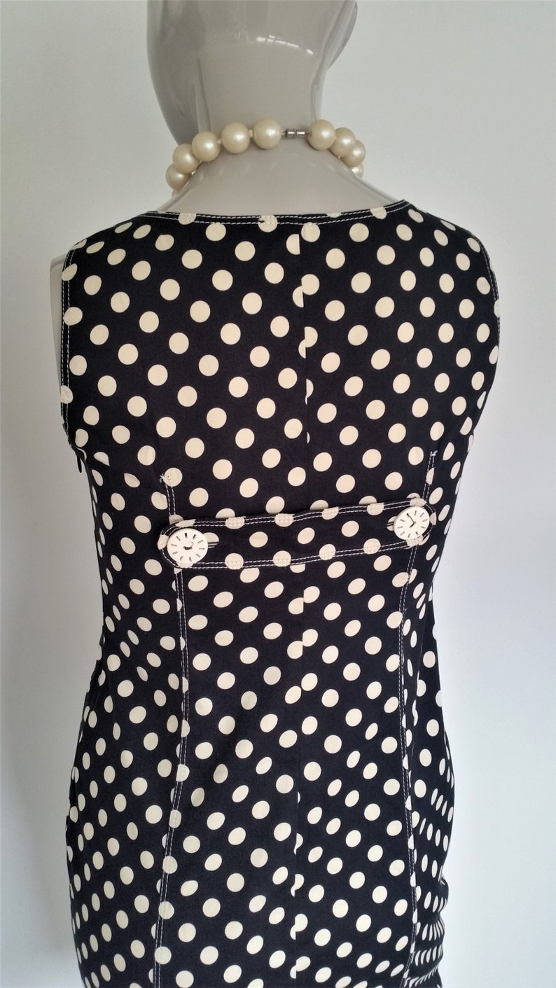 dotted tube dress 1990\u2019s vintage Italian polka dot print dress Made in Italy
