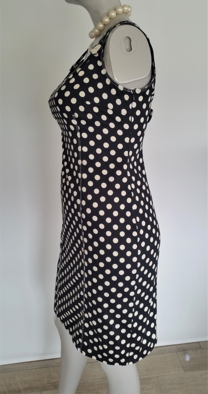 dotted tube dress 1990\u2019s vintage Italian polka dot print dress Made in Italy