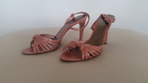 Vintage Giorgio Armani slingback sandals | snake s