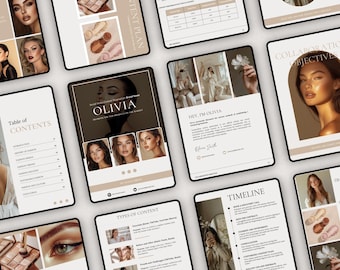 Canva Social Media Vorschlag Vorlage | Die Social-Media-Planer | UGC Schriftsatz | Influencer Inhaltsvorschlag | Neues Kunden Template