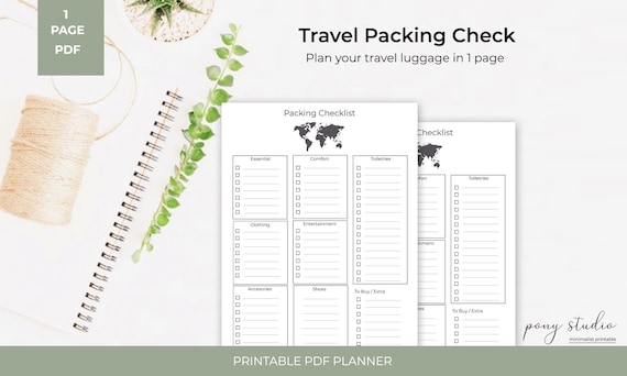 travel luggage list