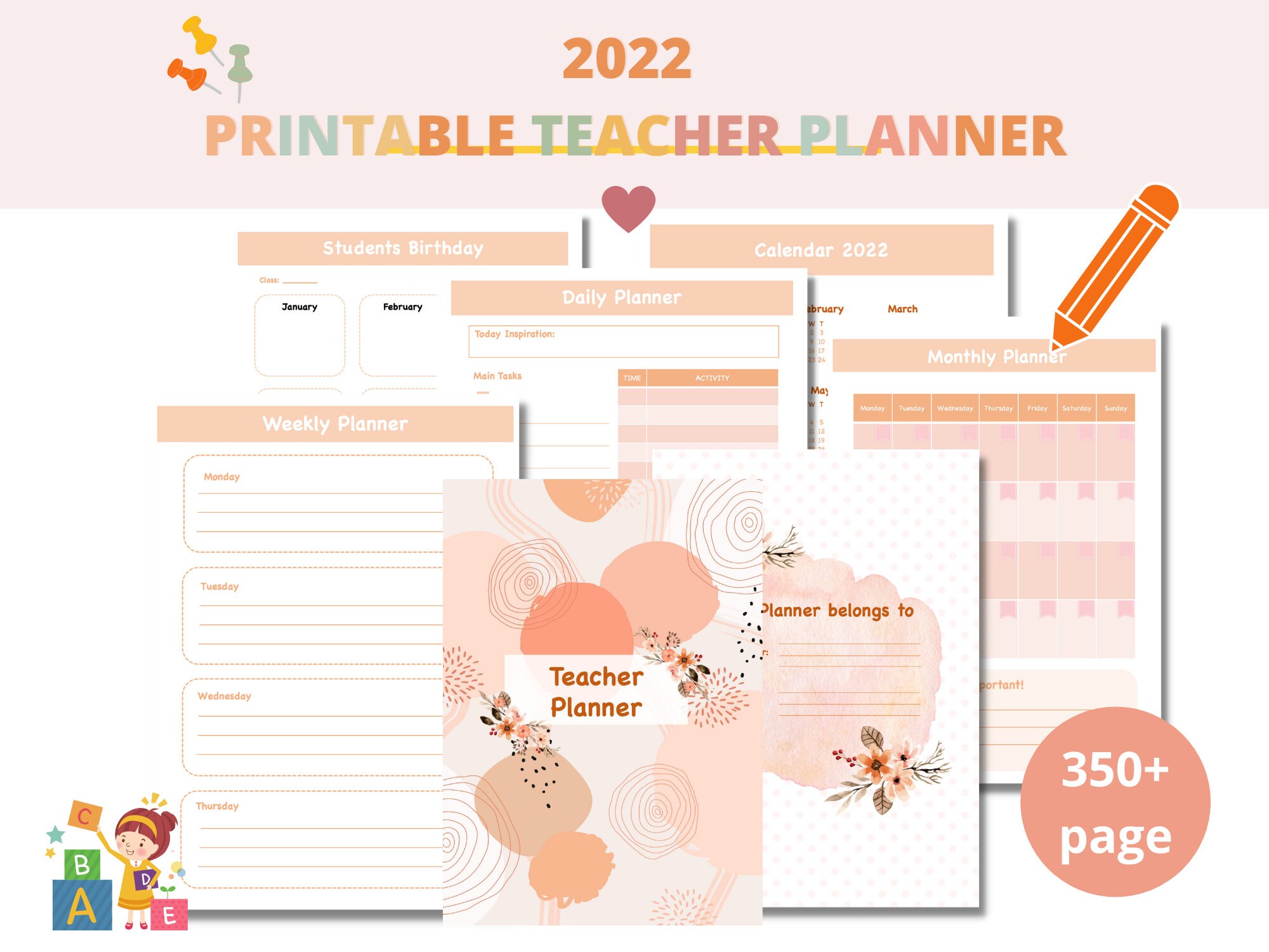 2022 2022 Teacher Calendar Templates