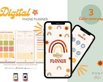 Groovy Digital Phone Planner, Digital Pocket Planner, iPhone Digital Planner, Android Digital Phone Planner, Smart Phone Digital Planner