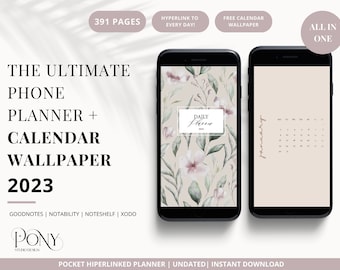 2023 Digital Phone Planner | Daily, Weekly & Monthly Planner | Dated Digital Phone Planner | Digital Pocket Planner