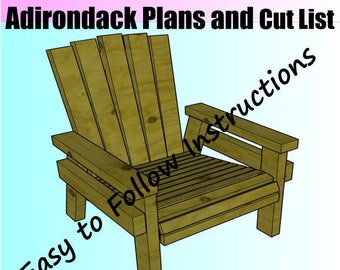 2x4 Adirondack Lounge Chair Build Plans and Cut List Simple and Easy to Build