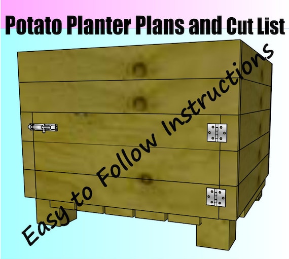 Easy Harvest Raised Bed Potato Planter Box Plan And Cut List Etsy