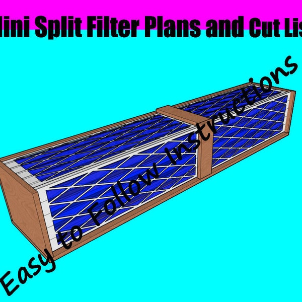 Mini Split HVAC Filter Box Assembly - Shop Air Filtration - Shed Air Condition DIY Filter Perfect for Mr. Cool Mini Split Easy to Build