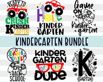 Kindergarten SVG Bundle: Monster Truck, Gaming (Digital File)
